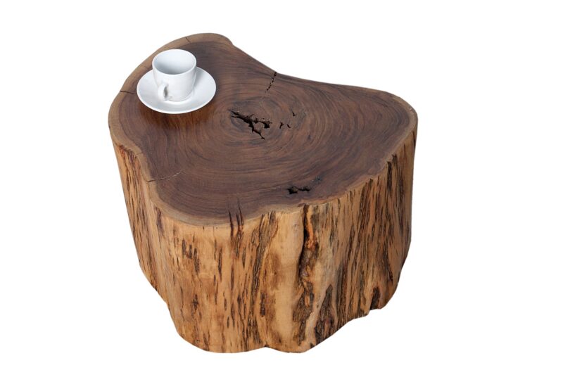 Stolik pomocniczy PURE 50 cm – pień z litego drewna akacjowego naturalnego 35899