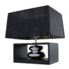 Lampa stołowa GRACIA 35 cm – czarno-srebrna 70023