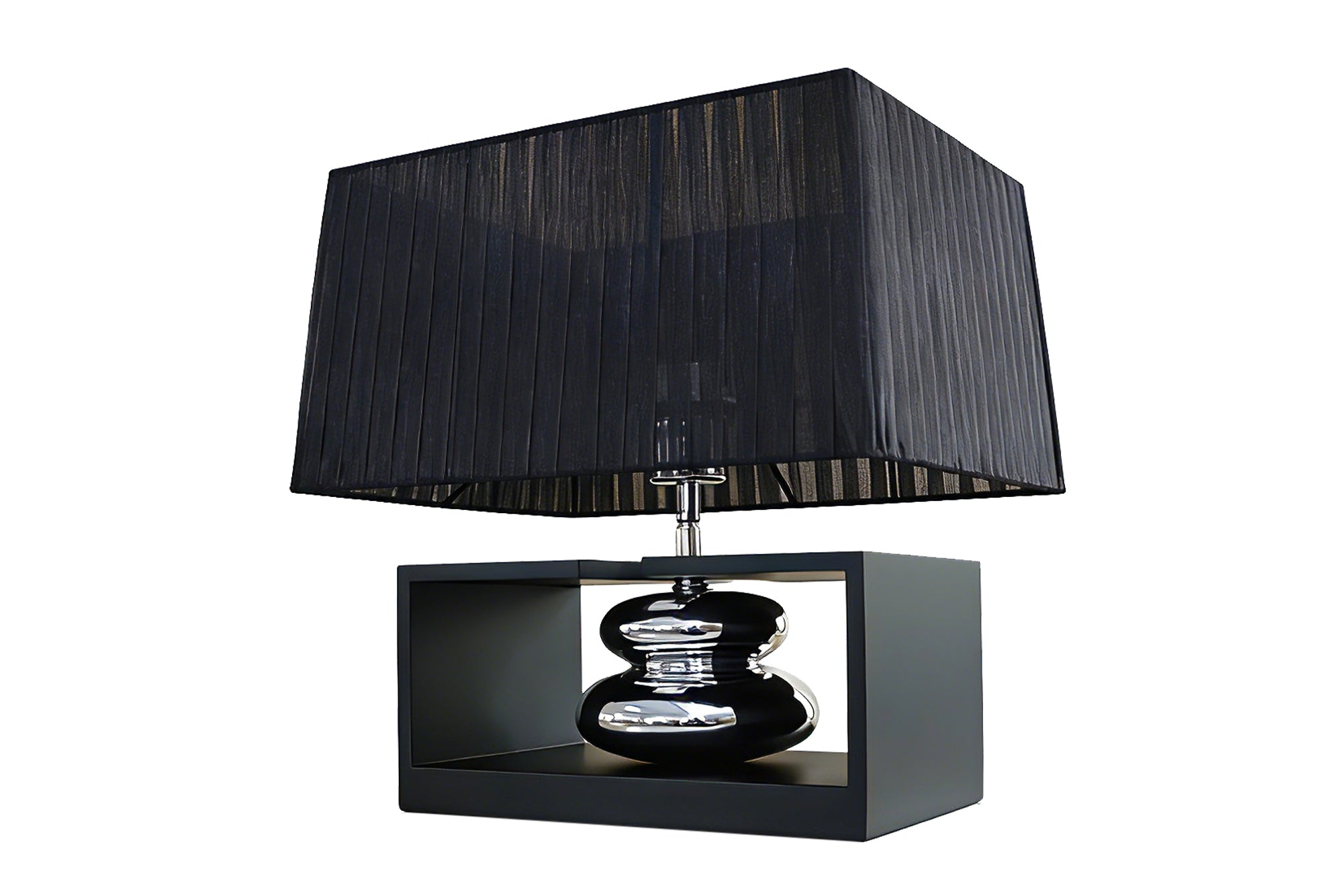 Lampa stołowa GRACIA 35 cm – czarno-srebrna 70023 Lampa stołowa GRACIA 35 cm – czarno-srebrna 70023