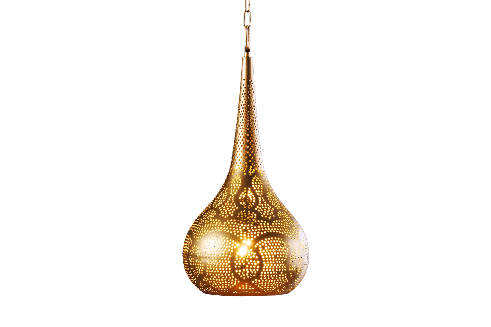 Lampa wisząca ORIENT LIVING 50 cm – złota, ręcznie wykonana z żelaza 44897