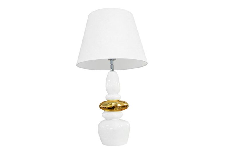 Lampa stołowa STONES OF ZEN 70 cm – biało-złota 70020
