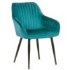 Krzesło TURIN z podłokietnikami – welur turquoise 38788