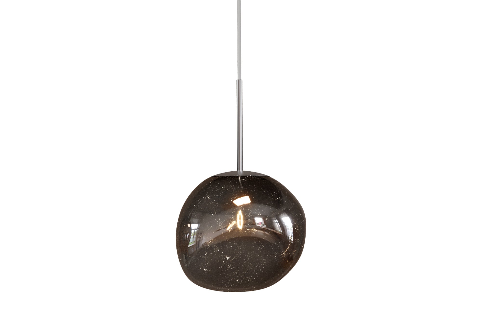 Lampa wisząca LIQUID DIAMOND 20 cm – szklany klosz, przydymiona optyka smoke 46016