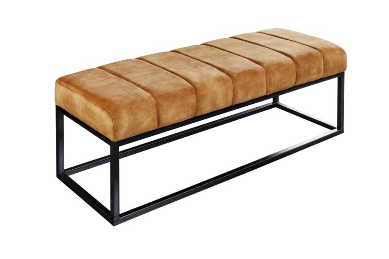 Ławka PETIT BEAUTÉ 110 cm – welur mustard yellow 44617