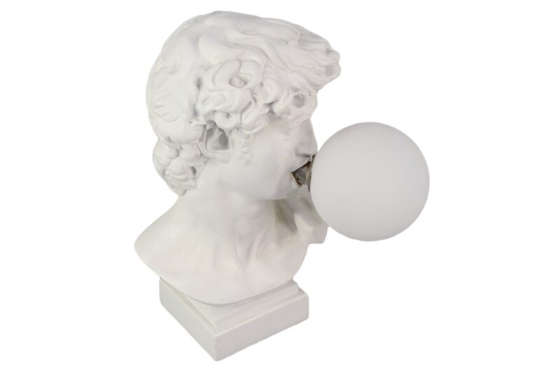 Lampa stołowa DAVID 30 cm – biała 48056