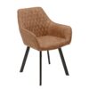 Krzesło PALERMO z podłokietnikami – mikrofibra light brown 39344