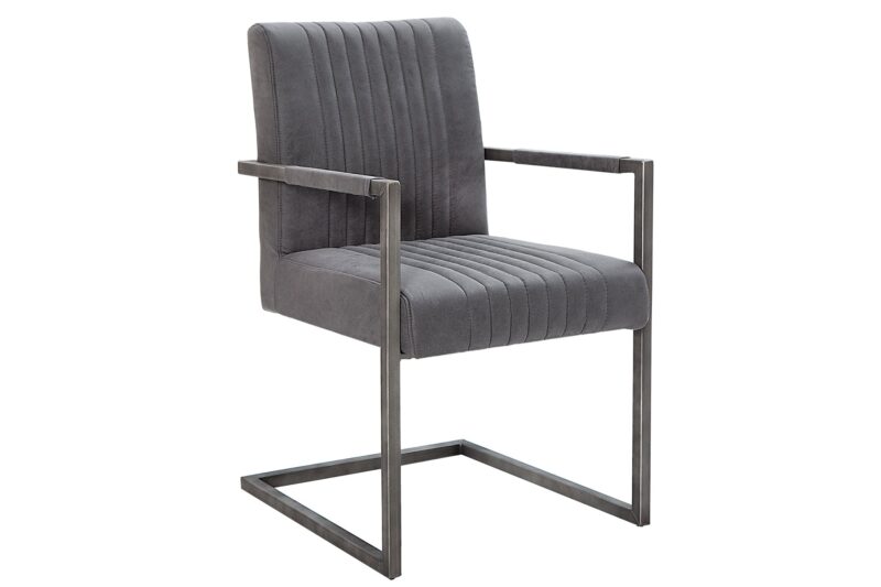 Krzesło wspornikowe BIG ASTON – mikrofibra vintage grey 39083