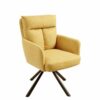 Krzesło obrotowe BIG GEORGE 360° – tkanina strukturalna mustard yellow 42083