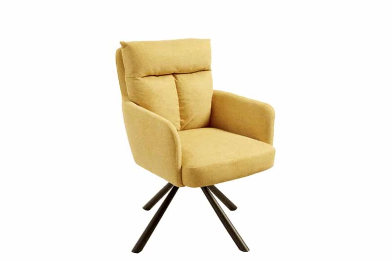 Krzesło obrotowe BIG GEORGE 360° – tkanina strukturalna mustard yellow 42083