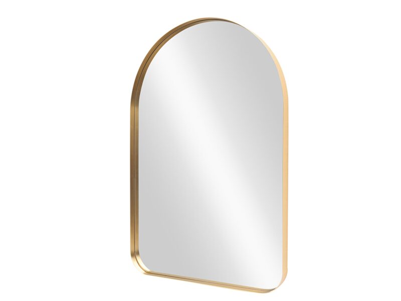 Lustro ścienne ARCA 90 cm – aluminiowa rama w kolorze złotym 48235