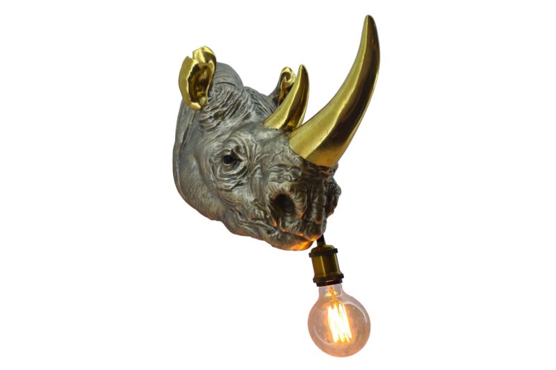 Kinkiet RHINO 40 cm – ręcznie wykonany, złoty 48004