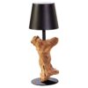 LED lampa stołowa HYPNOTIC TO GO 30 cm – czarna i naturalna, Touch Dimmer 44098