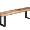 Ławka IRON CRAFT 170 cm – drewno mango natural 38666