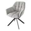 Fotel obrotowy PAPILLON 180° – tkanina bouclé grey 44593