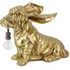 Lampa stołowa DACKEL 70 cm – złota figurka jamnika 48064