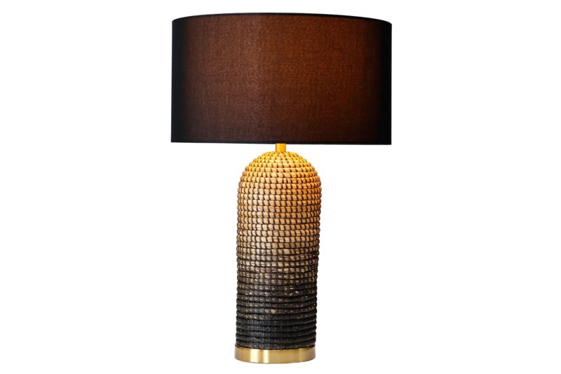 Lampa stołowa ZEA 60 cm – naturalny brąz i złoto 46651