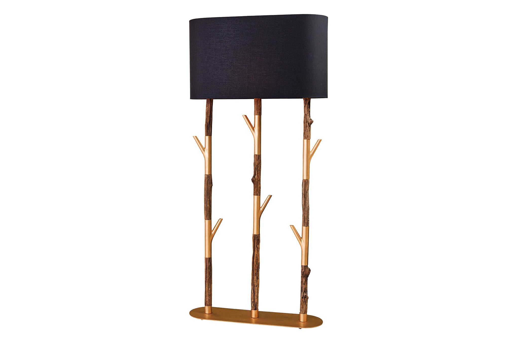 Lampa podłogowa WARDROBE 150 cm – naturalno-złoty stelaż 45897