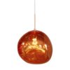 Lampa wisząca LIQUID DIAMOND 35 cm – szklany klosz, miedziana 46018