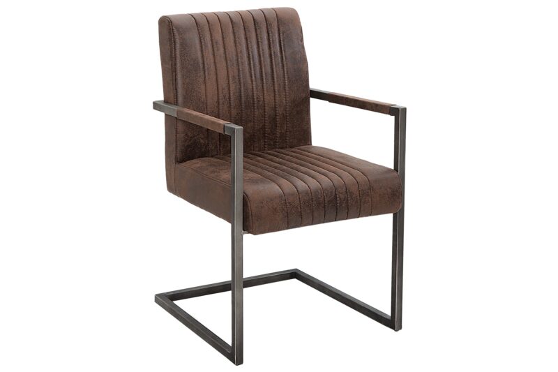 Krzesło wspornikowe BIG ASTON – mikrofibra vintage brown 39805