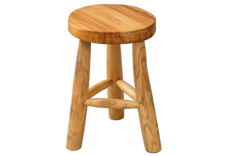 Stołek BALI 45 cm – naturalne drewno tekowe 41925