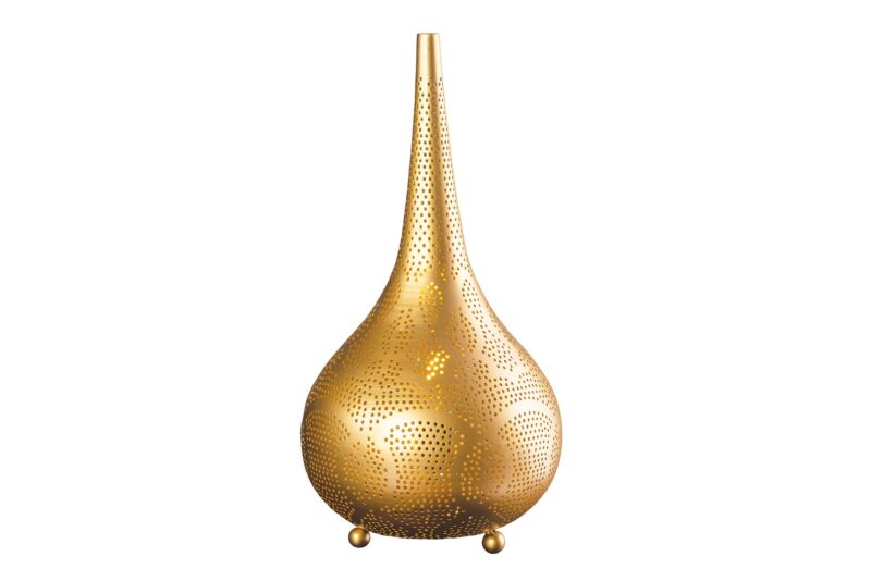 Lampa podłogowa ORIENT LIVING 50 cm – złota, ręcznie wykonana z żelaza 44898