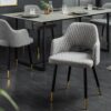 Krzesło PARIS z podłokietnikami – tkanina płasko tkana light grey 40570
