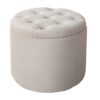 Pufa MODERN BAROCK ze schowkiem 50 cm – welur beige 40738