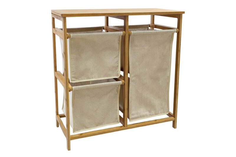 Kosz na pranie LAGOON SPA 70 cm – bambus naturalny 48173