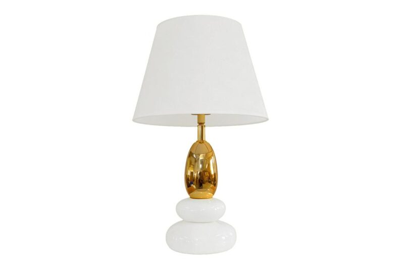 Lampa stołowa STONES OF ZEN 45 cm – biało-złota 70018