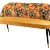 Ławka PRÊT-À-PORTER BOUTIQUE 130 cm – welur yellow z motywem kwiatowym 41705