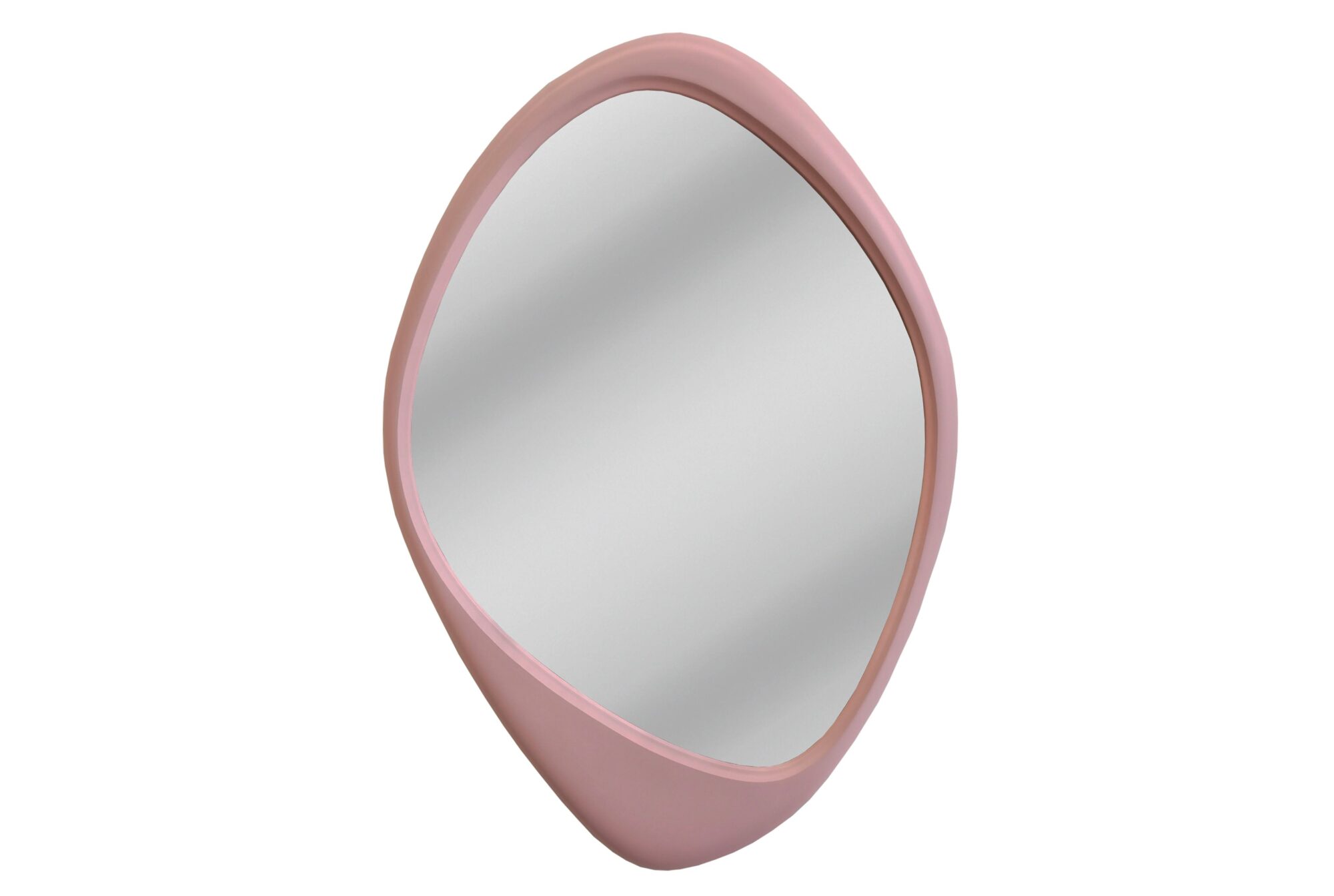 Lustro ścienne ORGANIC 90 cm – różowa rama 48128