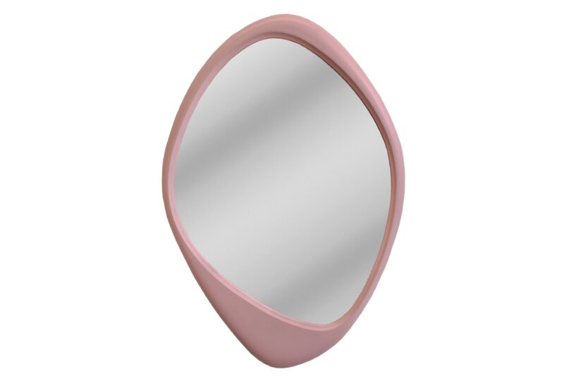 Lustro ścienne ORGANIC 90 cm – różowa rama 48128