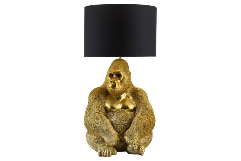 Lampa stołowa KING APE 55 cm – złoto-czarna 48026
