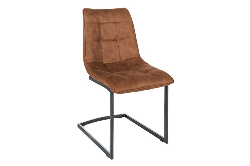Krzesło wspornikowe MIAMI – mikrofibra brown 39855