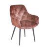 Krzesło MILANO z podłokietnikami – welur brown 41182