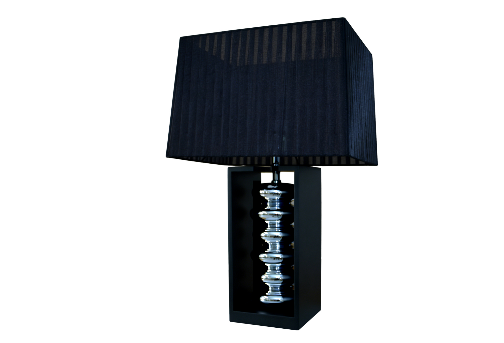Lampa stołowa GRACIA 55 cm – czarno-srebrna 70022