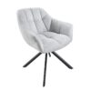 Krzesło obrotowe PAPILLON 180° – tkanina strukturalna light grey 41587