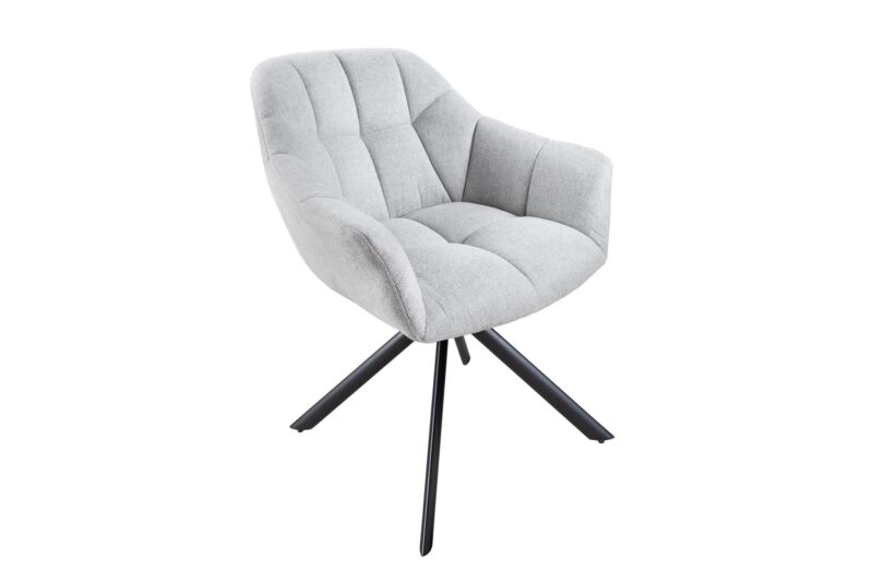 Krzesło obrotowe PAPILLON 180° – tkanina strukturalna light grey 41587