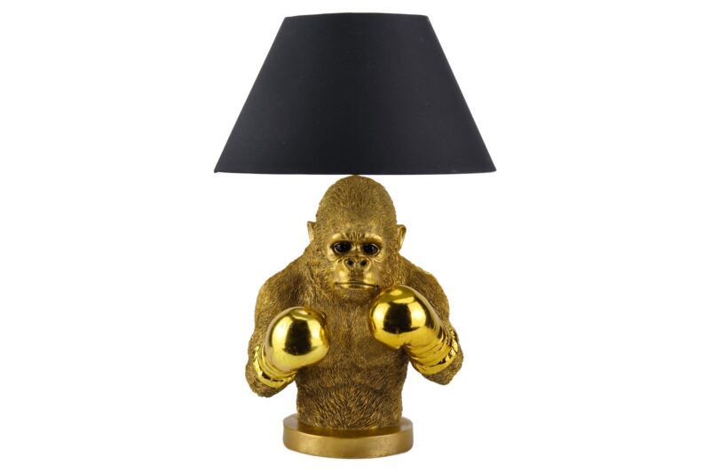Lampa stołowa KING APE 55 cm – złoto-czarna 48025