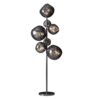 Lampa podłogowa LIQUID DIAMOND 170 cm – 7 szklanych kloszy, przydymiona optyka smoke 46024