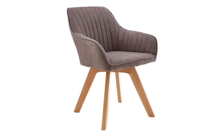Krzesło obrotowe LIVORNO 180° – mikrofibra taupe 41314