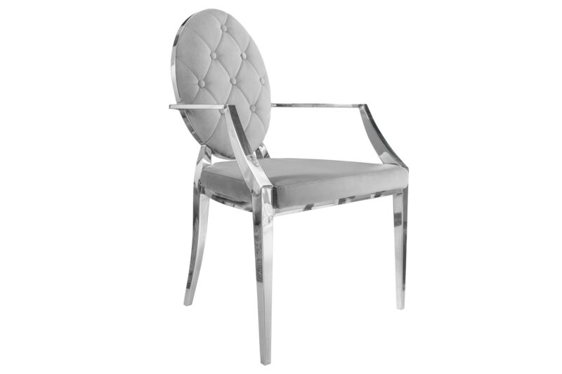 Krzesło MODERN BAROCK – welur noble grey 38343