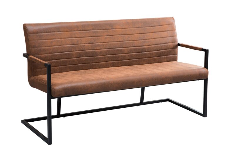 Ławka LOFT 160 cm z podłokietnikami – mikrofibra vintage brown 38198