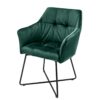 Krzesło LOFT z podłokietnikami – welur green 41661