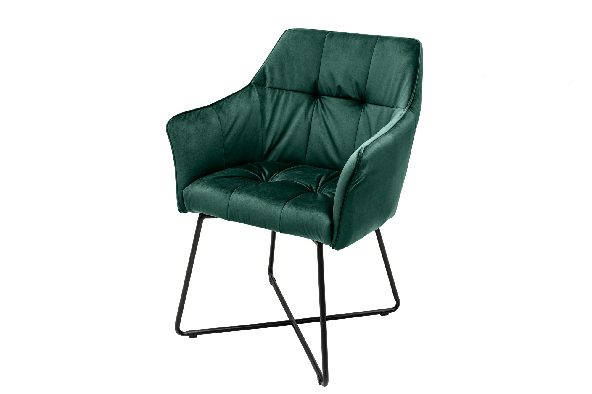 Krzesło LOFT z podłokietnikami – welur green 41661 Krzesło LOFT z podłokietnikami – welur green 41661