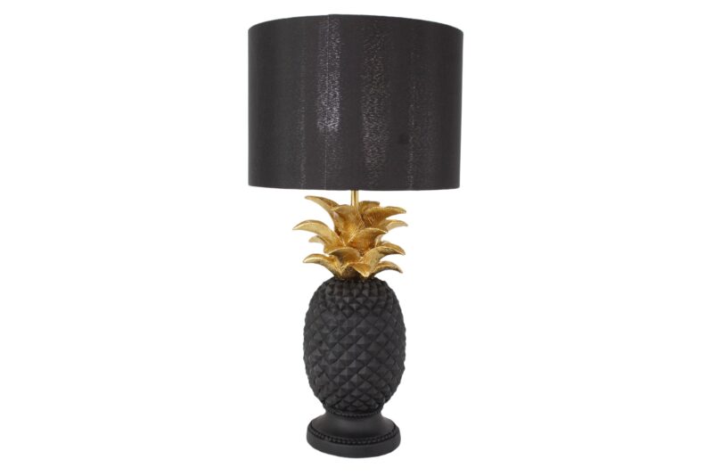 Lampa stołowa PINEAPPLE 50 cm – czarno-złota 48047