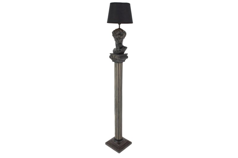 Lampa podłogowa DAVID 120 cm – czarna rzeźba 48061