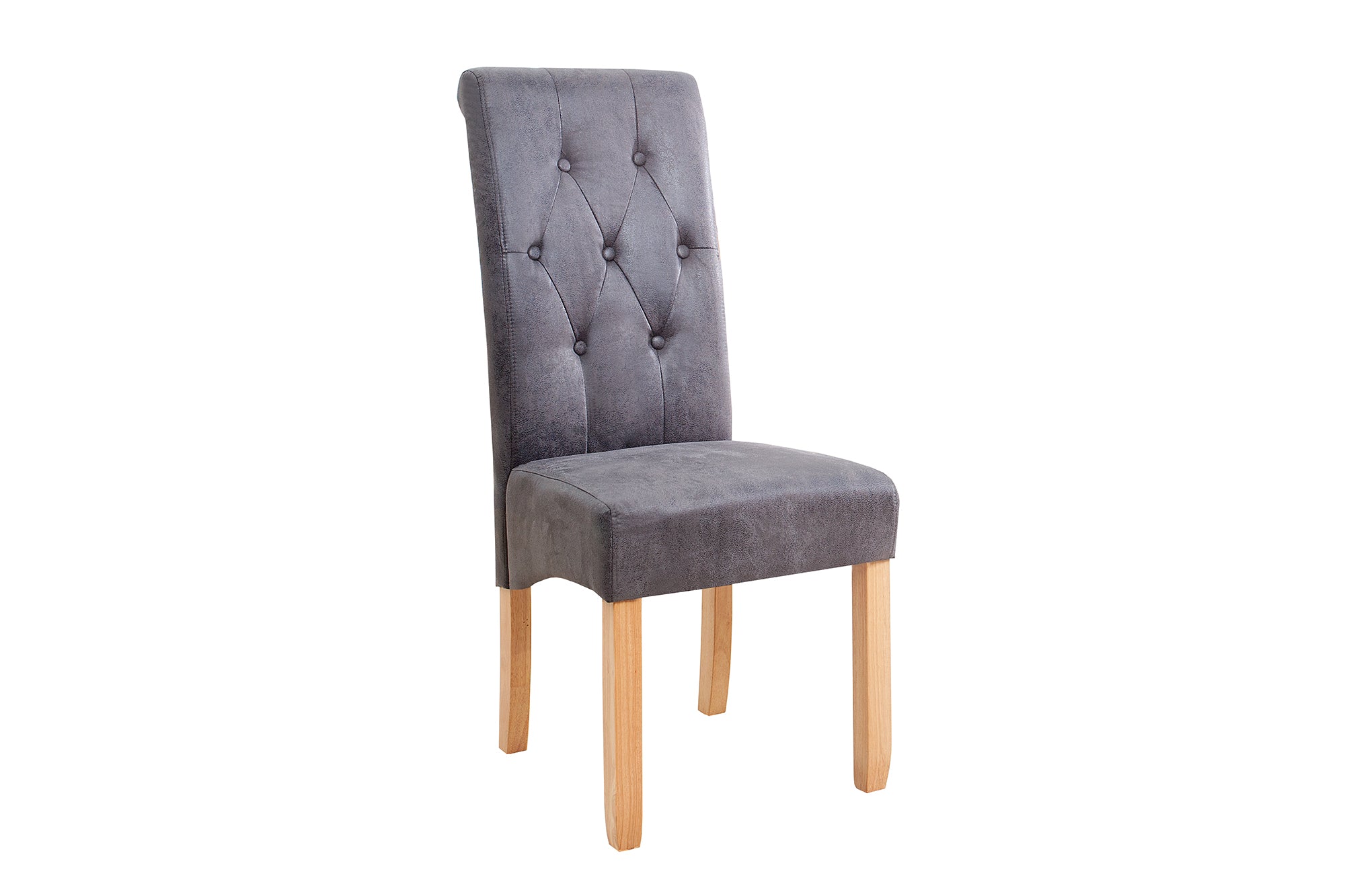 Krzesło CASA z wałkiem pod szyję – mikrofibra antique grey 37293 Krzesło CASA z wałkiem pod szyję – mikrofibra antique grey 37293