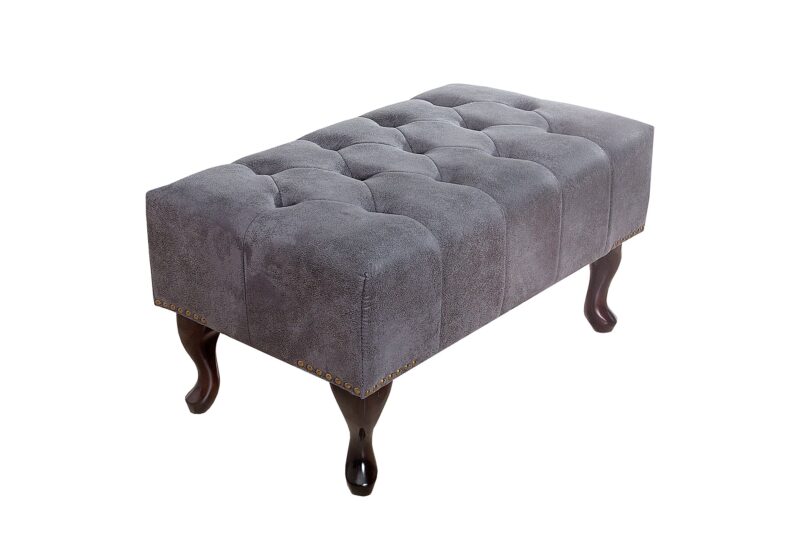 Podnóżek CHESTERFIELD antique look – mikrofibra grey 37474