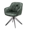 Krzesło obrotowe EUPHORIA 180° z podłokietnikami – welur dark green 40261